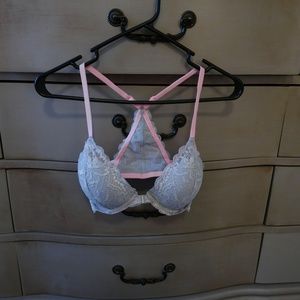 PINK 34D Lace Date Racerback Bra